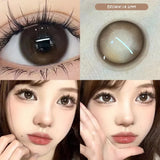 (2pcs)1Pair Myopia Color Contact Lenses for Eyes Fashion Prescription Lenses Beauty Pupils Blue Green Brown Grey Lenses