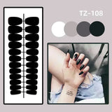 24Pcs Mid-length Ballet False Nails Simple Cat Eye Design Press on Fake Nail Wearable Coffin Full Cover Nail Tips Manicure Tools