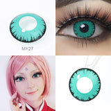 Halloween Colored Contact Lens Case Clip Stick Tweezers Combination Box Piece Set Natural Color