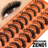 Lashes 3D Mink Lashes Fluffy Reusable Lashes Mink False Eyelashes Soft Wispy Natural Cross Eyelash Extension Makeup
