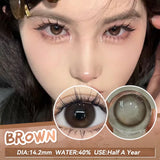 (2pcs)1Pair Myopia Color Contact Lenses for Eyes Fashion Prescription Lenses Beauty Pupils Blue Green Brown Grey Lenses