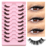 Half Fake Eyelashes Half Lashes Soft Natural Cat Eye Lashes Natural Look nvisible Band Eyeashe Fluffy Eyelashes