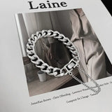 Punk Plated Metal Men’s Bracelets Cuban Link Chain On Hand Hip Hop Male Jewelry Gifts