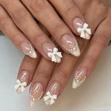 24pcs Summer Goldfish Fake Nails 3D Bubble Press on Nails Multicolored Starfish Almond False Nails Detachable Finished Nail Tips