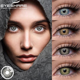 EYESHARE 1Pair Natural Color Contact Lenses for Eyes Gray Contact Lens Yearly Fashion Blue Contact Lens Colored Eye Contact Lens