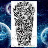 Large Lion Temporary Tattoos For Women Men Tiger Wolf Vampire Forest Flower Crown Compass Fake Tattoo Sticker Arm Body Tatoos