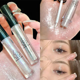 1PCS Diamond Glitter Liquid Eyeshadow Highlighter Lying Silkworm Shiny Brightening Makeup Waterproof Lasting Women Beauty Tools