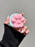 Korean Cute Puppy Stand Grip Tok Cartoon Dog Paw Magsafe Phone Case for IPhone 16 15 14 13 Pro Max Silicone Soft Back Cover Case