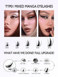 Cluster Lashes Kit Manga Lashes Natural Eyelash extension Cluster Natural Volume Individual Lashes Mixed Tray Lashes