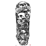 Full-arm Tattoo Stickers With The Crown Of The Virgin Of Jesus And Lion Waterproof Tattoo Stickers
