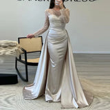 Elegant  Women Sequin  Draped Tight Evening Dress  Sexy   Hollow Shining  O-neck Mesh Splicing Long Sleeve Party Dress  Vacation