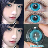 2PCS Blue Cosplay Series Colored Contact Lenses for Eyes With Prescription Cosmetics Pupils Eye Color Lenses Myopia Lens