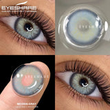 EYESHARE 1pair Natural Color Contact Lenses for Eyes Fashion Blue Lenses Gray Pupils Brown Lenses Yearly Cosmetic Green Contacts