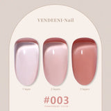 Vendeeni 24 Colors Jelly Transparent Gel Nail Polish Nude Pink Skin Color UV Soak Off Gel Varnish Jade Nail Art Gel Lacquer 15ml