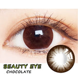 Eyes Colour Contact Lens Mate Case Water Container Travel Kit Box Beautyeye Choco