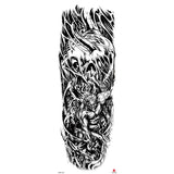Full-arm Tattoo Stickers With The Crown Of The Virgin Of Jesus And Lion Waterproof Tattoo Stickers