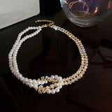 Luxury Vintage Three-layer Pearl Collar Choker, New In Trend Jewelry Fashion Woman's Choker Necklace on the Neck Party Gift