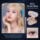 Flower Knows Swan Ballet Eyeshadow Palette Matte Fine Shimmer Pearl Face Palette 6 Colour Glitter Eye Shadow