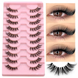 Half Lashes Half Lashes Soft Natural Clear Band Lashes Natural Look Faux Mink Wispy Mink Eyelashes Extension Makeup