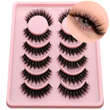 False Eyelashes Cat Eye Fluffy Faux Mink Lashes Wispy Lashes Dramatic Long Thick Volume Mink False Eyelashes Makeup