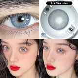 (2pcs)1Pair Myopia Color Contact Lenses for Eyes Fashion Prescription Lenses Beauty Pupils Blue Green Brown Grey Lenses