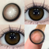1 Pair(2pcs) Brown Beauty Colored Contact Lenses for Eyes Purple Halloween Lens Big Eye Lens Natural Look Gray Blue Lens