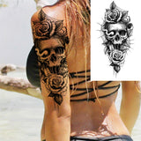 God Cross Lion Temporary Tattoos For Men Women Realistic Compass Lion Fake Tatoos Forearm Jesus Christ Thigh Tattoo Sticker