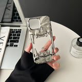 Cool 3D Canine Tooth Hollow Dissipate Heat Phone Case For iPhone 16 15 14 13 12 11 Pro Max White Shockproof Soft Silicone Cover