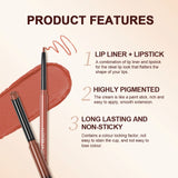 Lipstick Pencil Waterproof Sexy Red Nude Purple Matte Tint Lipstick Lasting Lip liner Pen Longlasting Makeup Cosmetics