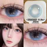 2PCS New Green Prescription Contact Lenses Fashion Pupils Cosmetics Eye Color Lenses Myopia Colored Contact Lenses Blue