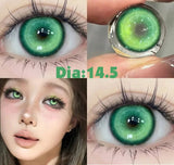 2Pcs New Pattern Color Colored Contact Soft Circular Lenses Beauty Pupil Eyes Makeup High Quality Halloween  Cosplay