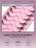 Half Lashes Half Lashes Soft Natural Clear Band Lashes Natural Look Faux Mink Wispy Mink Eyelashes Extension Makeup