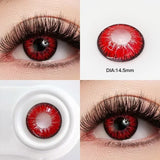 1 Pair/2pcs Vampire Lenses Sick Mary Red Cosplay Contact Lenses for Eyes Anime Colored Eye Lenses for Myopia Yearly Use