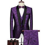 Spring Autumn New Men's Casual Business Boutique Suit Three Piece Set / Men's Coat Jacket Pants Vest Trousers Waistcoat