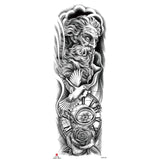 Full-arm Tattoo Stickers With The Crown Of The Virgin Of Jesus And Lion Waterproof Tattoo Stickers