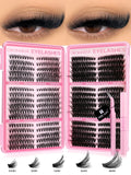 Lash Clusters Kit Cat Lashes 640 Pcs with Lash Bond & Seal Cluster Eyelash Extensions Eyelash Clusters Kit DIY at Home
