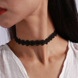 Fashion Sexy Black Velvet Chokers Necklaces Punk Style Statement Crystal Love Hearts Necklace For Women Party Jewelry