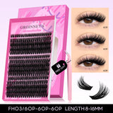 Fluffy Lash Clusters Kit Thick 60-100D Volume Eyelash Clusters Wispy Individual Lashes Cluster Eyelash Extensions DIY