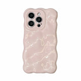 Glossy Light Pink 3D Bubble Texture Shockproof Case For iPhone 16 15 13 12 11 Pro Max 14 Plus Soft TPU Phone Back Cover