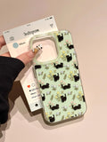 Lovely Cute Cat Silicone Phone Case For iPhone 16 15 14 13 Pro Max 15Pro 14Pro 16Pro Shockproof Cartoon Fashion Soft Cover Funda