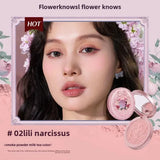 Flower Knows All series Swan Ballet Velvet Embossed Blush Matte Makeup Pressed Blusher Powder Pallet Women Gift Set