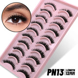 Lashes 5/10 Pairs 3D Faux Mink Lashes Fluffy Soft Wispy Volume Natural long False Eyelashes Reusable Eyelashs Makeup