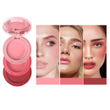 3-in-1 Matte Natural Blush Cream Lasting Facial Brightening Rouge Velvety Lip Cream Korean Eye Shadow Makeup