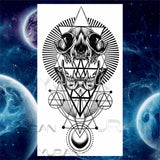 Large Lion Temporary Tattoos For Women Men Tiger Wolf Vampire Forest Flower Crown Compass Fake Tattoo Sticker Arm Body Tatoos