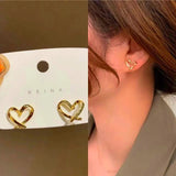 Quality Cute Heart Earrings For Women Jewelry Female Stud Earring Female Party Accessories Charm Princess