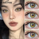 EYESHARE 1Pair Colorcon Korean Lenses Colored Contact Lenses for Eyes Gray Lenses Brown Lenses Blue Eye Lenses Yearly Eye Lenses