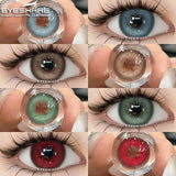 EYESHARE 1Pair New Colored Contact Lenses for Eyes Natural Contact Lenses Blue Eye Lens Green Lenses Yearly Brown Eye Contacts