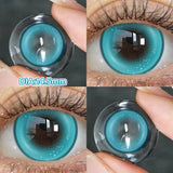 2PCS Blue Cosplay Series Colored Contact Lenses for Eyes With Prescription Cosmetics Pupils Eye Color Lenses Myopia Lens
