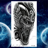 Large Lion Temporary Tattoos For Women Men Tiger Wolf Vampire Forest Flower Crown Compass Fake Tattoo Sticker Arm Body Tatoos