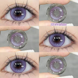 2pcs Natural Blue Lens Colored Prescription Contact Lenses for Eyes Beauty Pupils Myopia Eye Color Lenses Violet Lenses